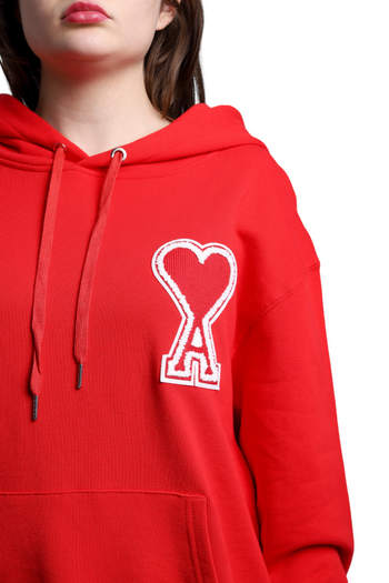 AMI Paris Oversize Ami de Coeur hoodie Red