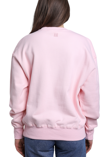 AMI Paris oversize Ami de Coeur patch sweatshirt Pink