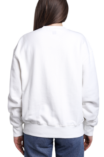 AMI Paris oversize Ami de Coeur patch sweatshirt White