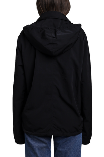 AMI Heart Logo Hooded Windbreaker Black