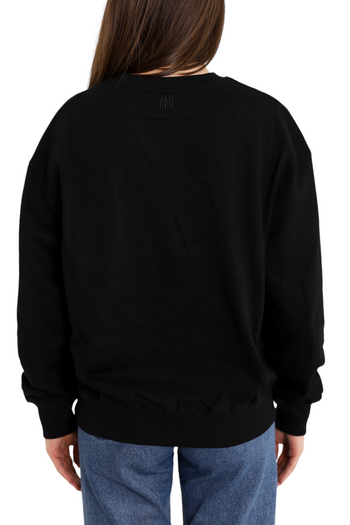 AMI Paris oversize Ami de Coeur patch sweatshirt Black Red Heart