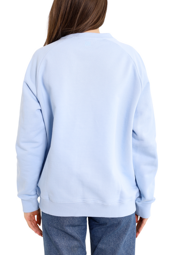 AMI Paris Broderie Sweatshirt Light Blue