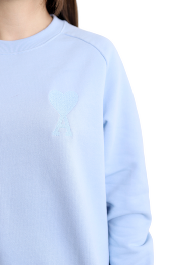 AMI Paris Broderie Sweatshirt Light Blue