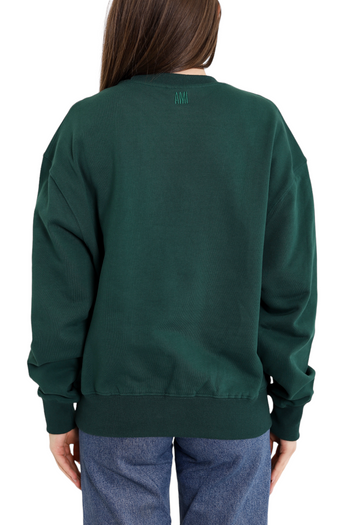 AMI Paris oversize Ami de Coeur patch sweatshirt Green
