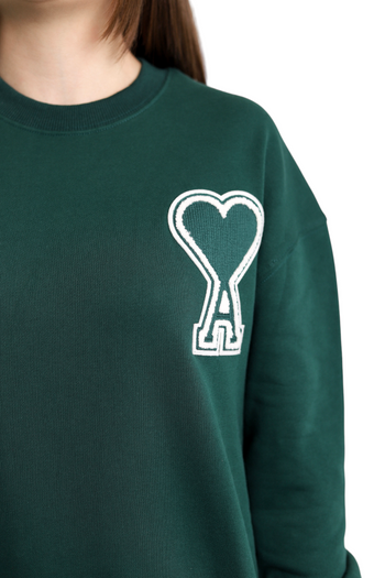 AMI Paris oversize Ami de Coeur patch sweatshirt Green