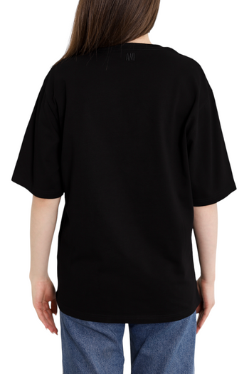 AMI Paris Ami De Coeur T-Shirt Patch Black Red Heart