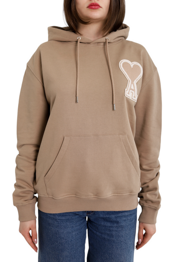 AMI Paris Oversize Ami de Coeur hoodie Khaki