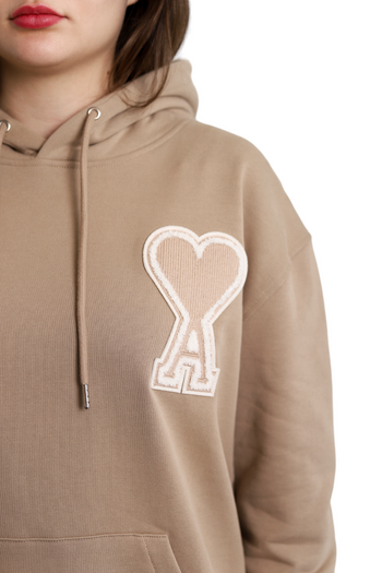 AMI Paris Oversize Ami de Coeur hoodie Khaki