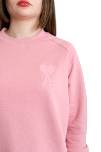 AMI Paris Broderie Sweatshirt Pale Pink