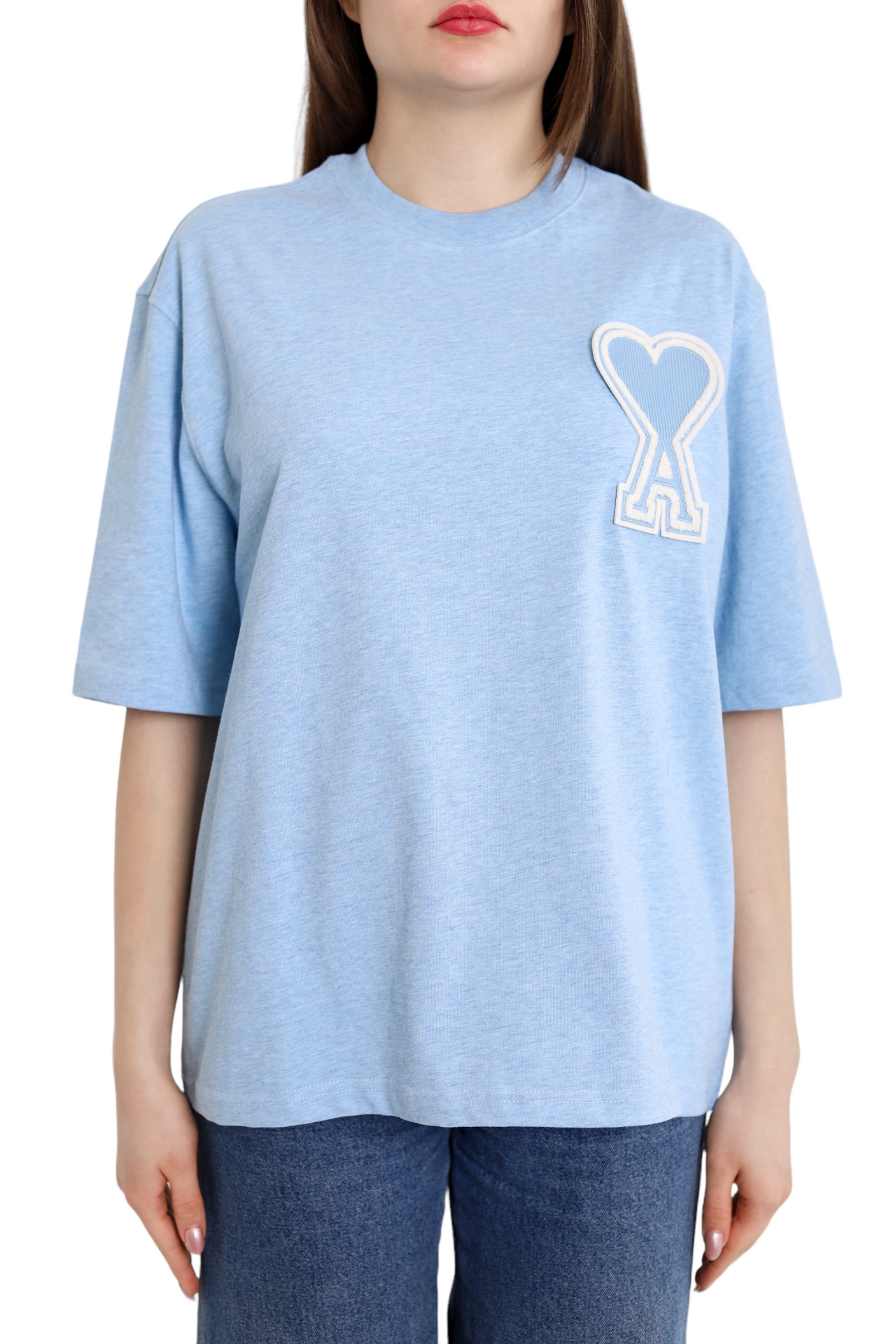 AMI Paris Exclusive Ami De Coeur T-Shirt Light Blue