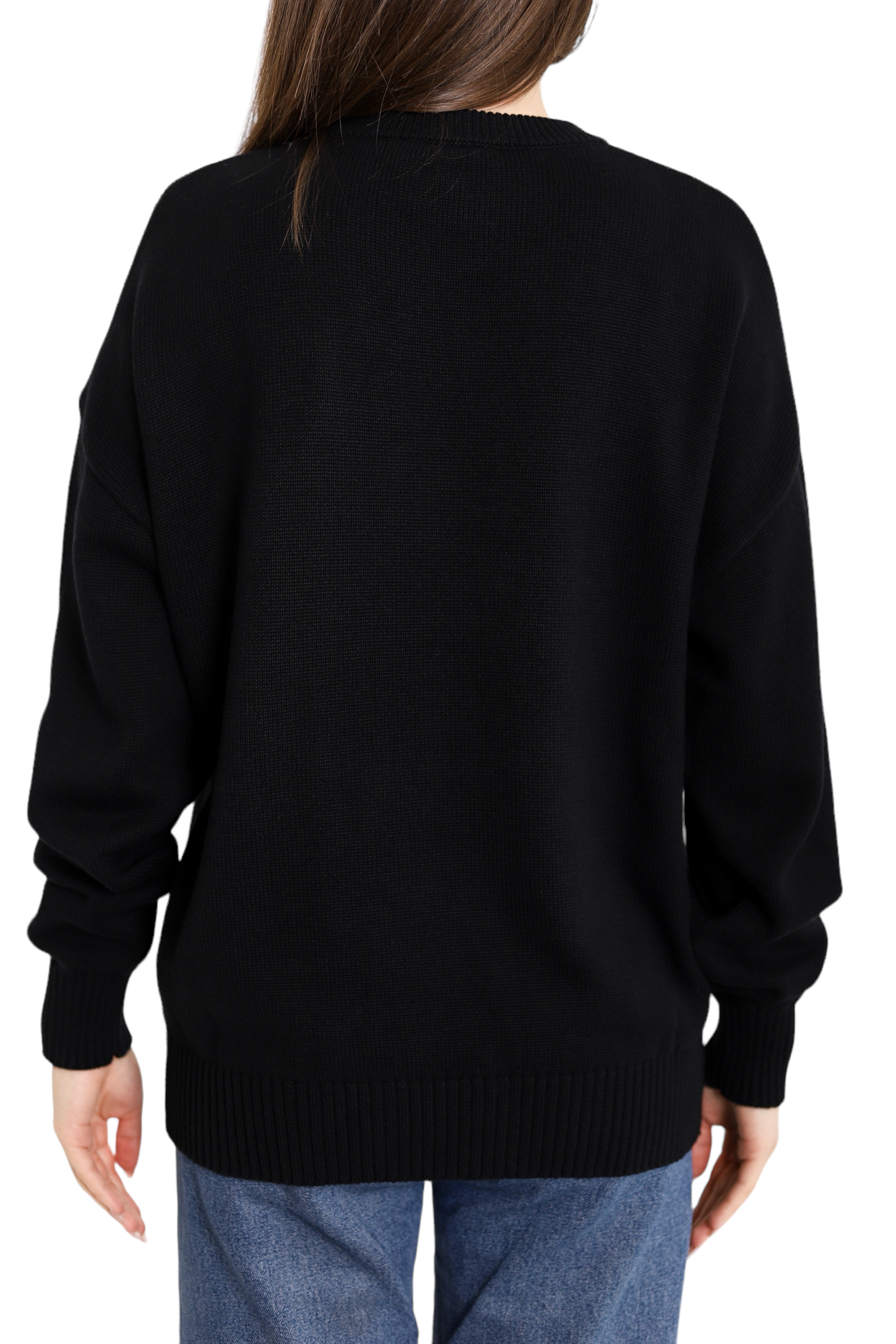 AMI Paris Ami De Coeur Oversize Sweater Black Red Heart — SSTORIES AMI Paris Ami De Coeur Oversize Sweater Black Red Heart — SSTORIES
