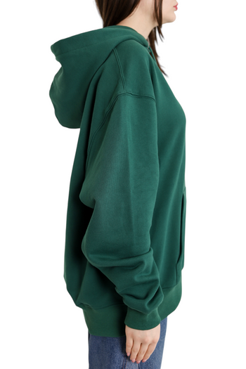 AMI Paris Ami de Coeur Small Heart Logo Hoodie Green