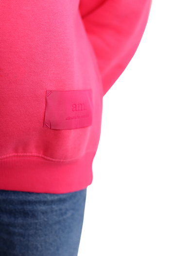 AMI Paris Sweatshirt Satin Label Fuchsia