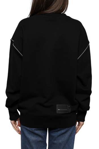 We11done Reflective Logo Pullover Sweater