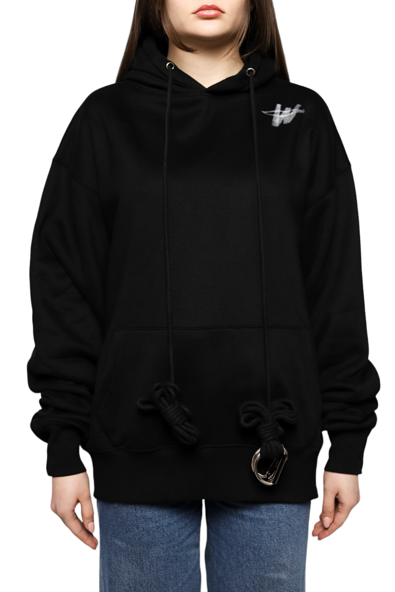 We11done Hoodie Velvet Black