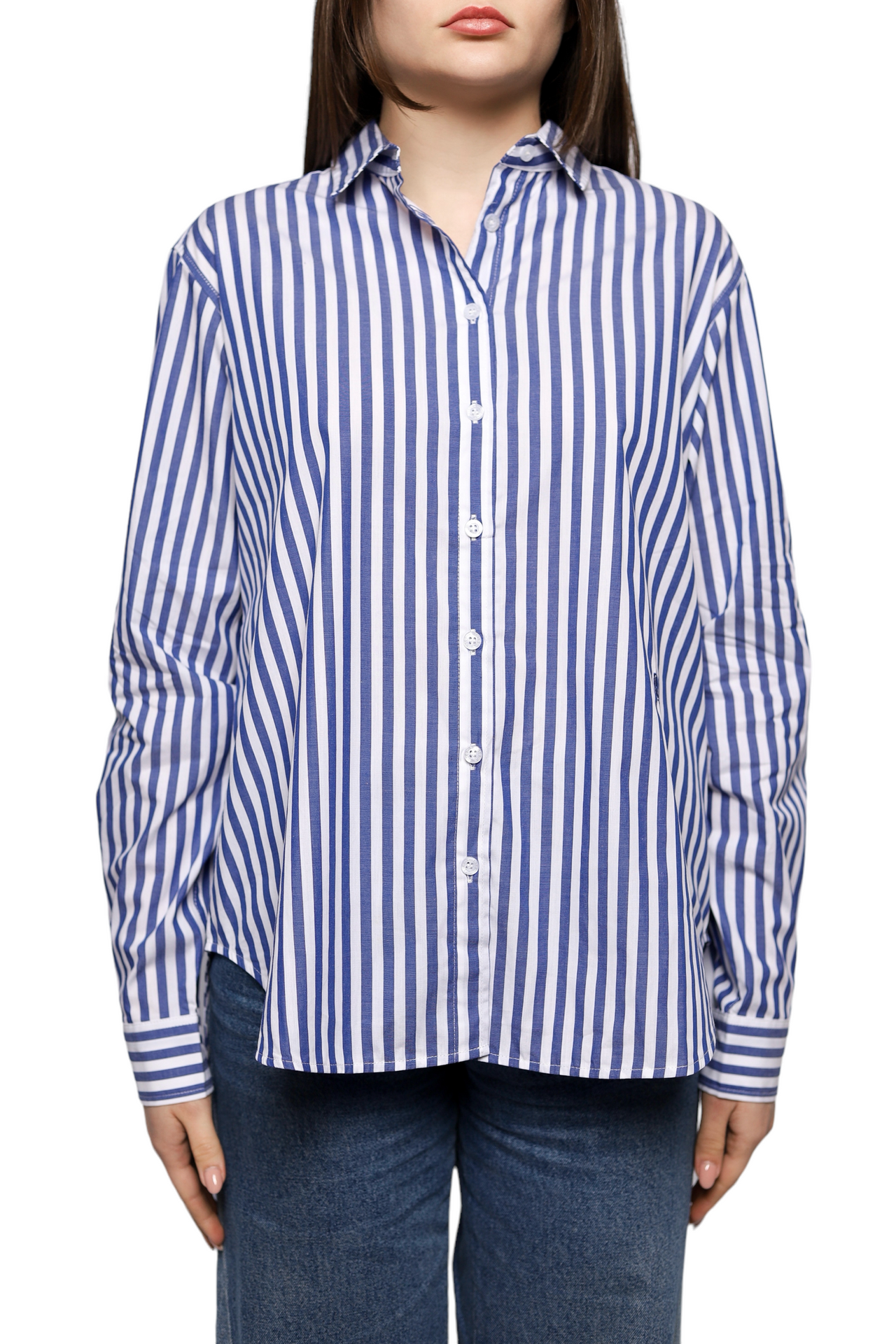 Toteme Signature Cotton Shirt Riviera Stripe