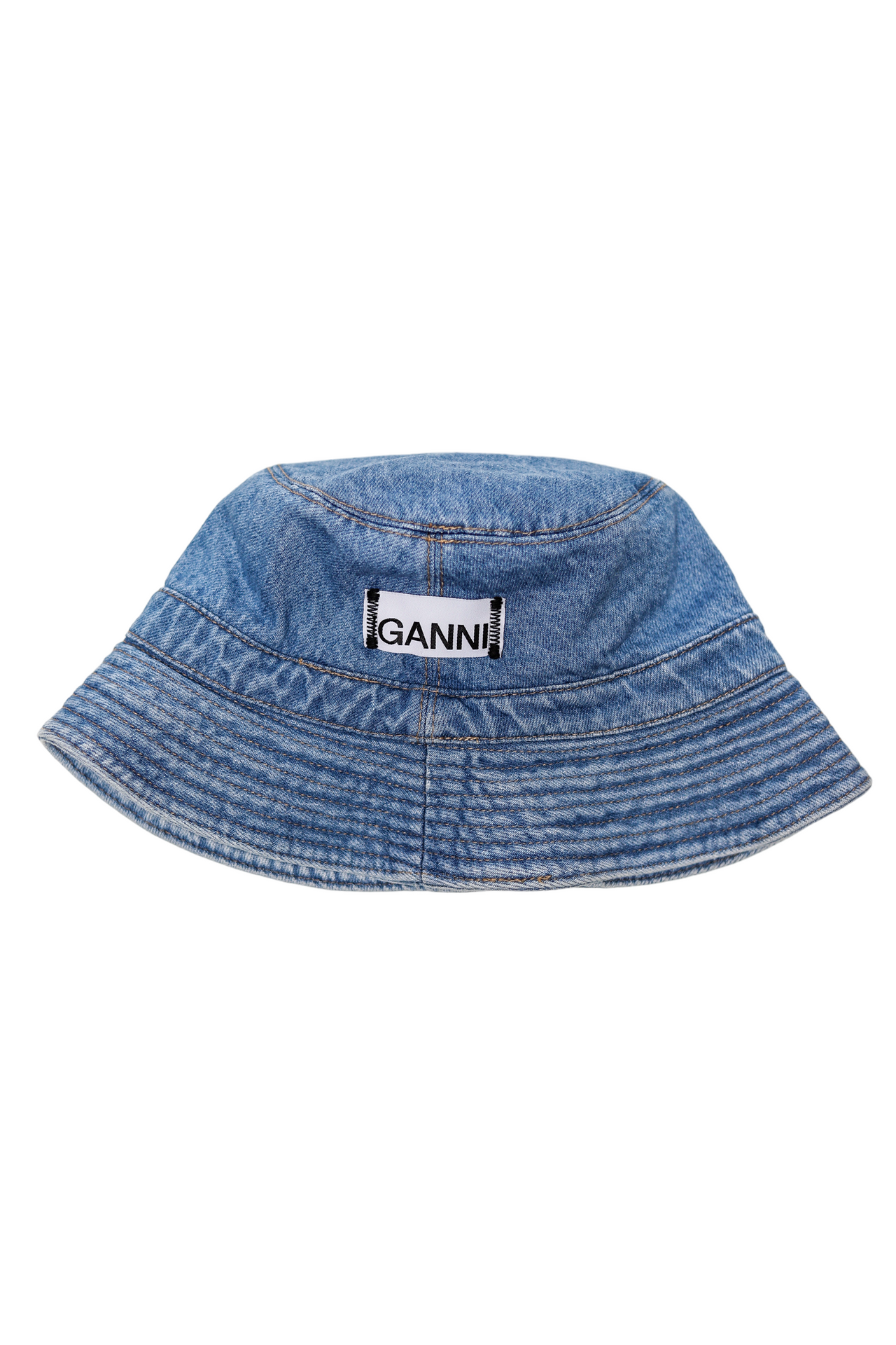 GANNI Denim Bucket Hat Washed Indigo