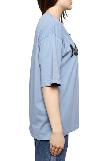Marni logo-print t-shirt Sky Blue