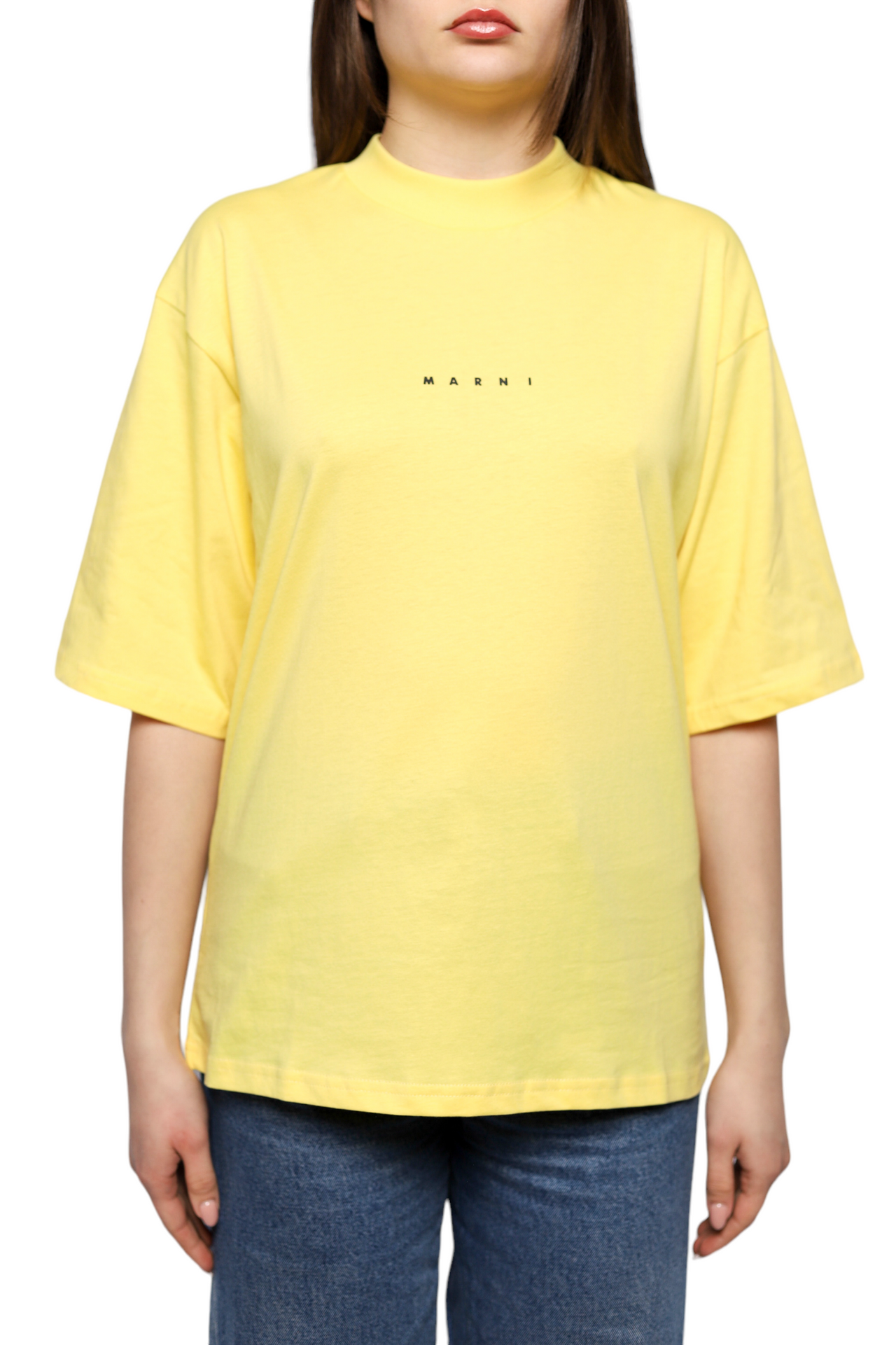 Marni Logo Crew Neck T-shirt Yellow