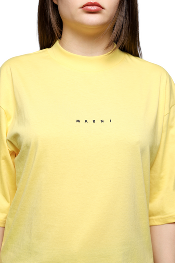 Marni Logo Crew Neck T-shirt Yellow