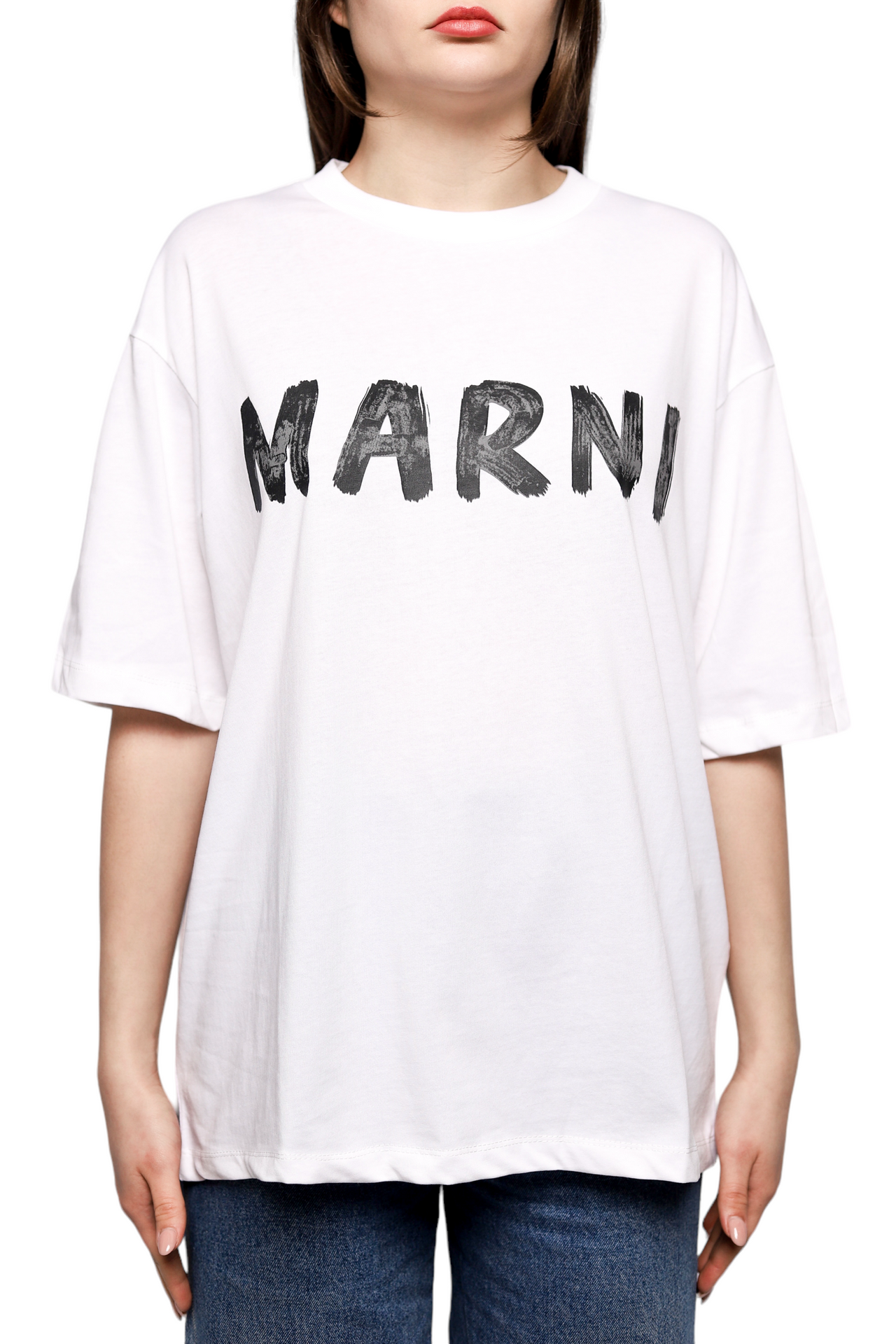 Marni logo-print t-shirt White