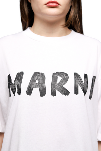 Marni logo-print t-shirt White