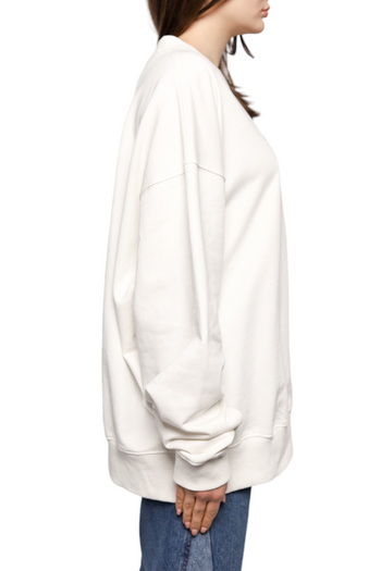 Jil Sander Logo Cotton Sweatshirt White