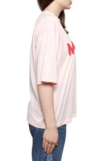 Marni logo-print t-shirt Pink