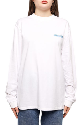 Jacquemus White 'Le T-Shirt Gelo' Long Sleeve T-Shirt