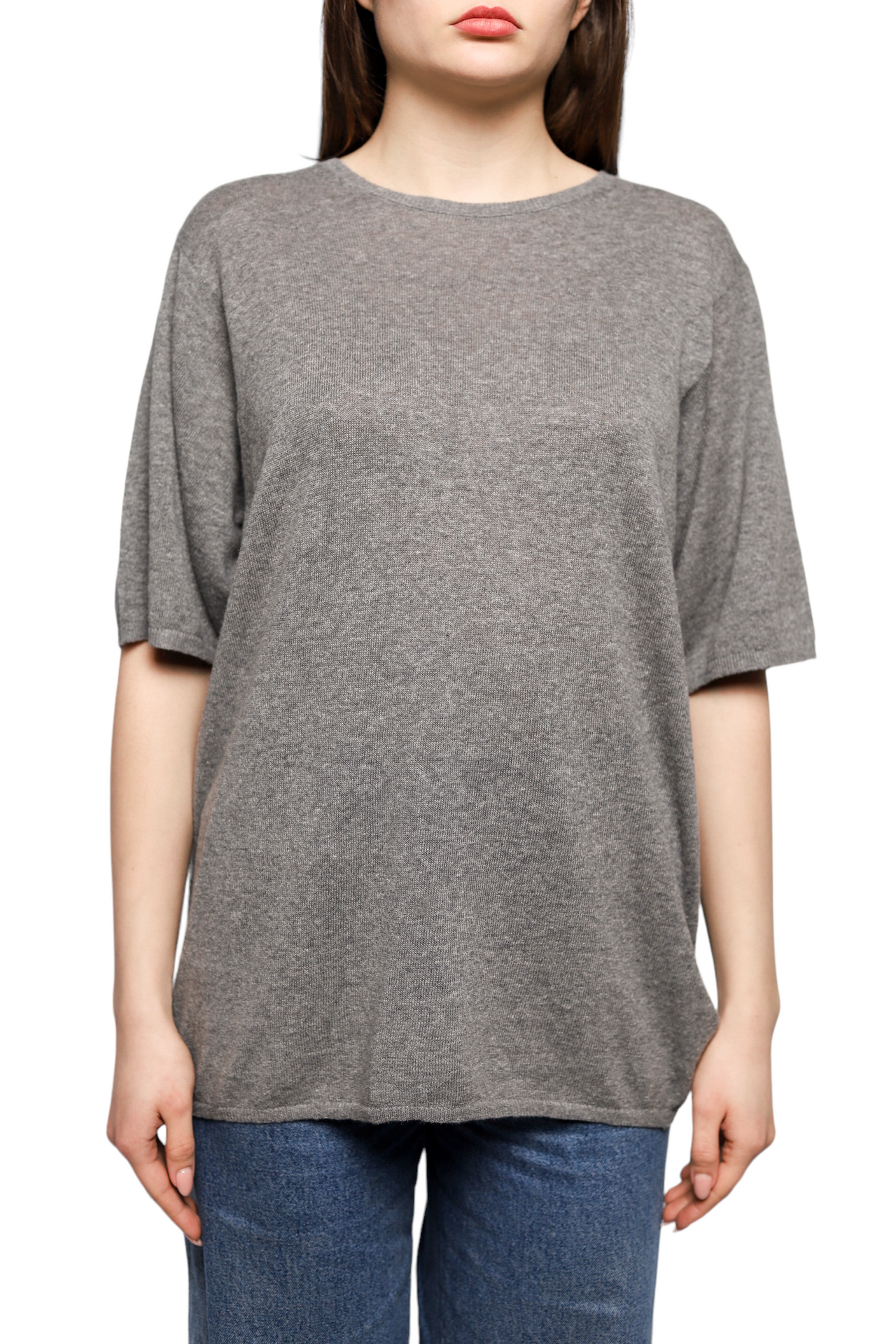 Toteme Oversized Mulberry Silk Tee Steel