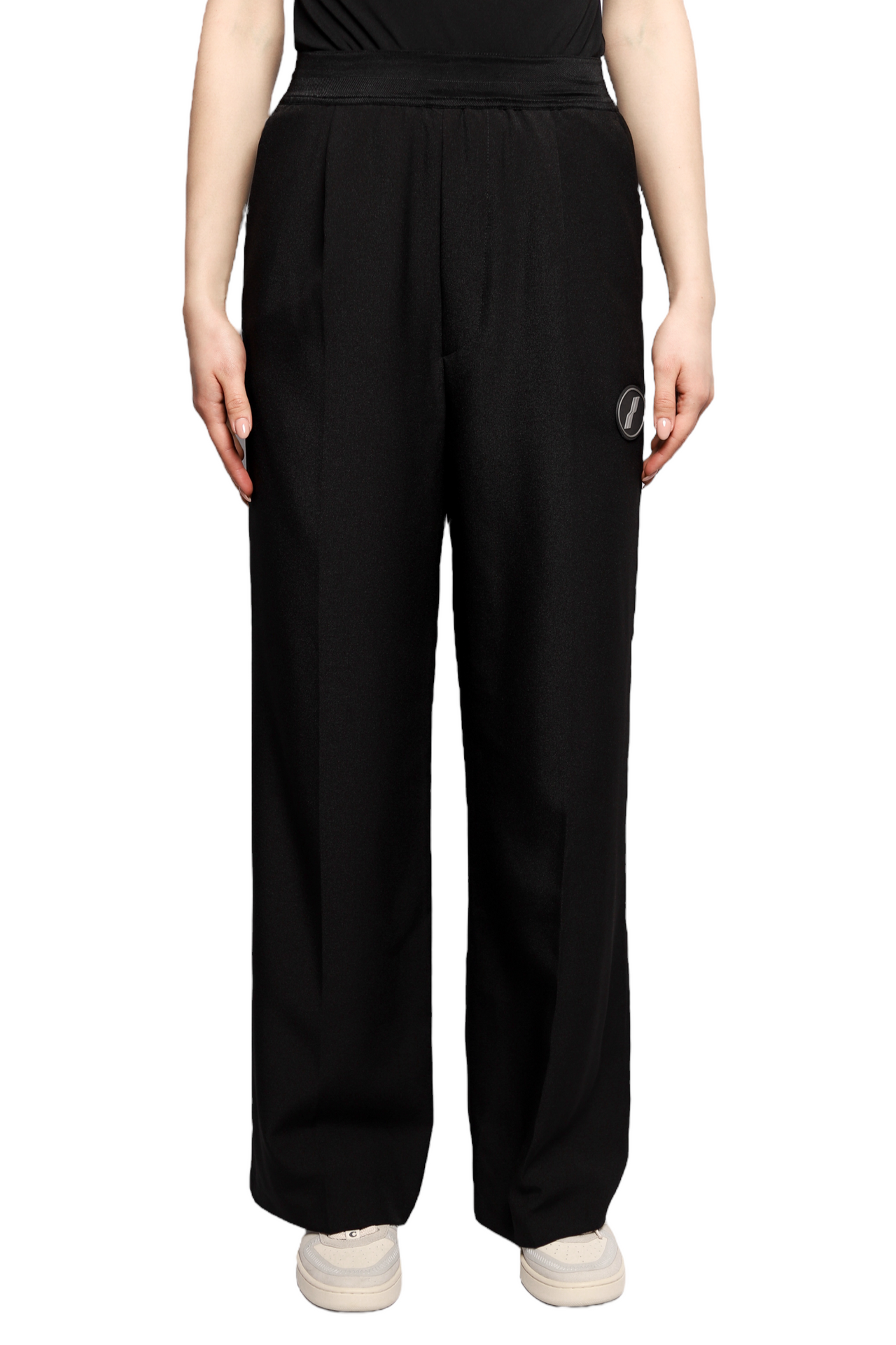 We11done Logo Trousers Black