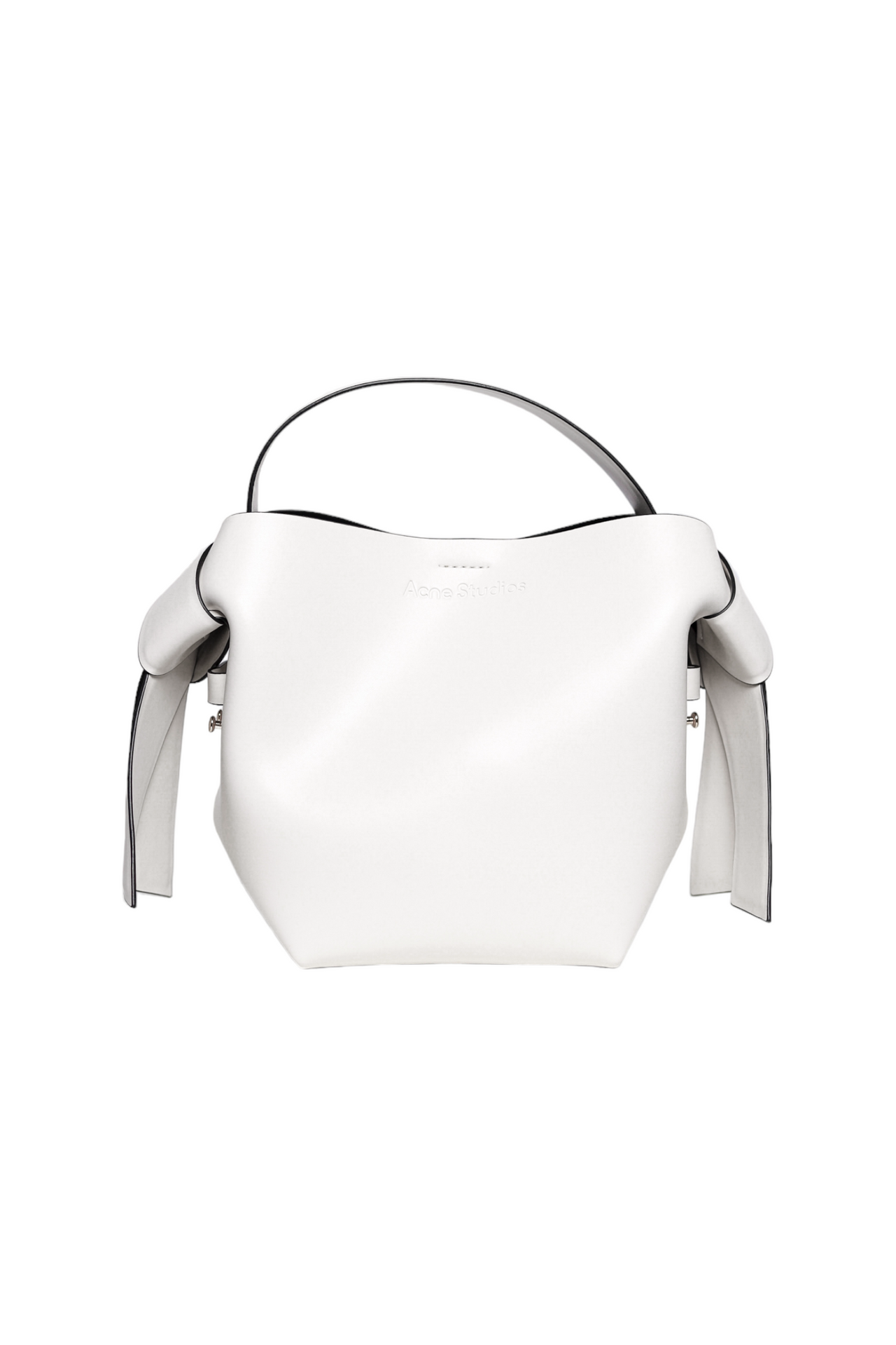 Acne Studios Musubi Medium leather shoulder bag White
