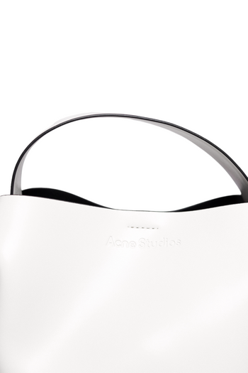 Acne Studios Musubi Medium leather shoulder bag White