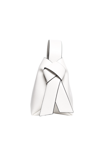 Acne Studios Musubi Medium leather shoulder bag White
