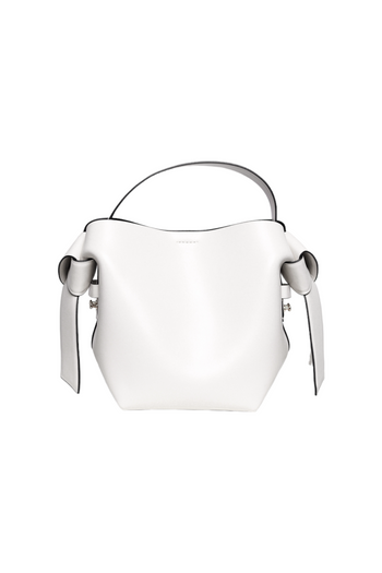 Acne Studios Musubi Medium leather shoulder bag White