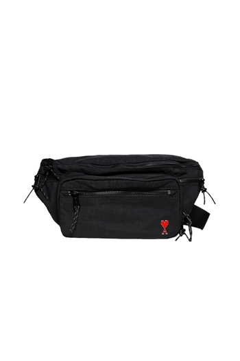 AMI Paris Ami De Coeur Bum Bag Black
