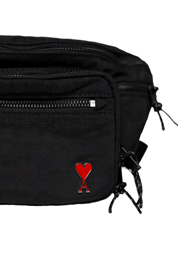 AMI Paris Ami De Coeur Bum Bag Black