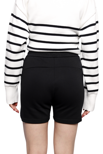 AMI Paris Cotton Shortened Shorts Black