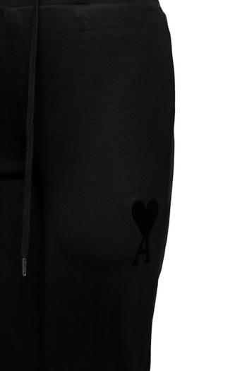 AMI Paris Organic Jersey Sweatpants Black