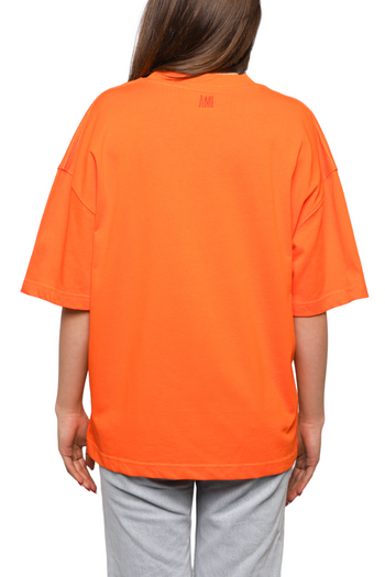 AMI Paris T-Shirt Tonal Small Ads Orange
