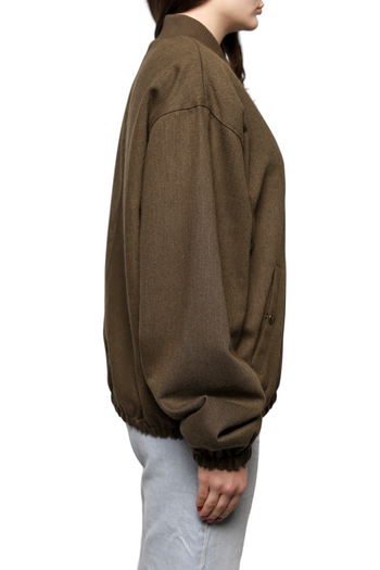 AMI Paris Ami De Coeur Bomber Jacket Olive