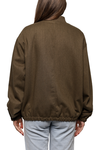 AMI Paris Ami De Coeur Bomber Jacket Olive