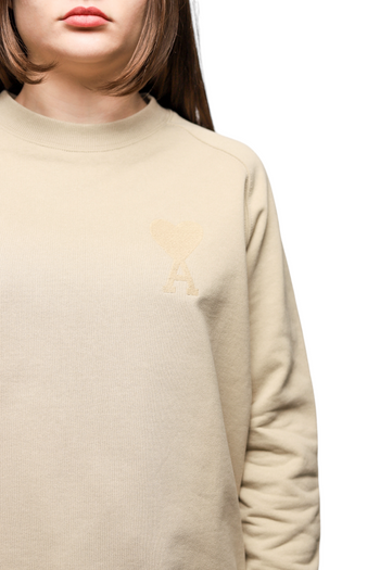 AMI Paris Broderie Sweatshirt Beige