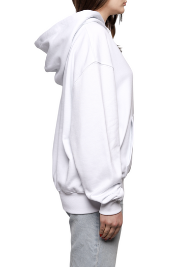 AMI Paris Ami de Coeur Small Heart Logo Hoodie White