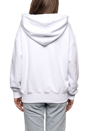 AMI Paris Ami de Coeur Small Heart Logo Hoodie White