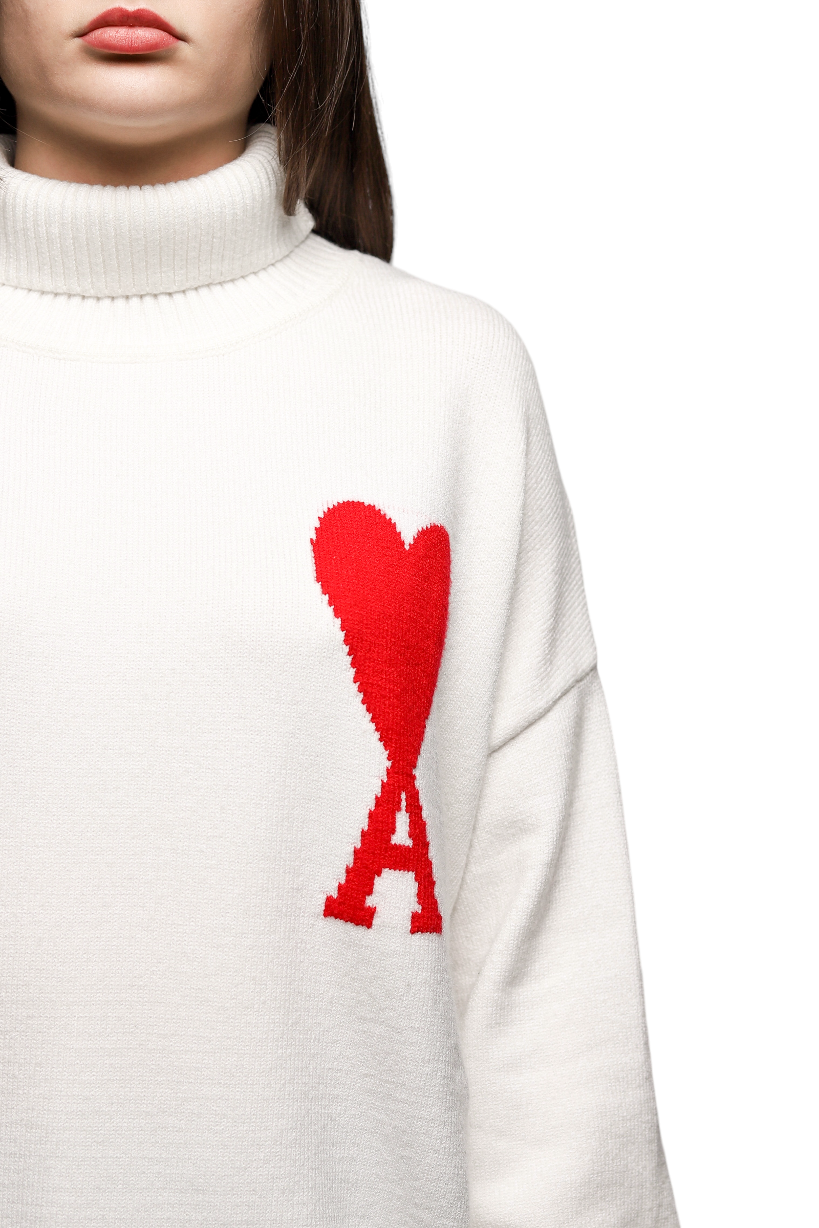AMI Paris Ami de Coeur jumper White — SSTORIES AMI Paris Ami de Coeur jumper White — SSTORIES