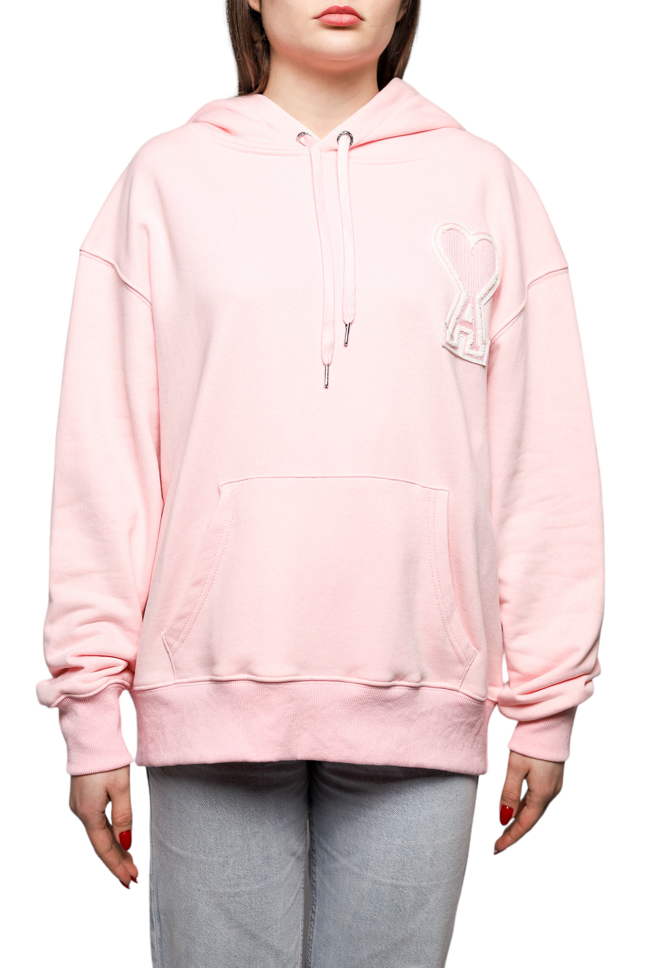 AMI Paris Oversize Ami de Coeur hoodie Pink