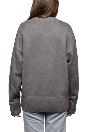 AMI Paris Ami de Coeur Oversize Cardigan Grey