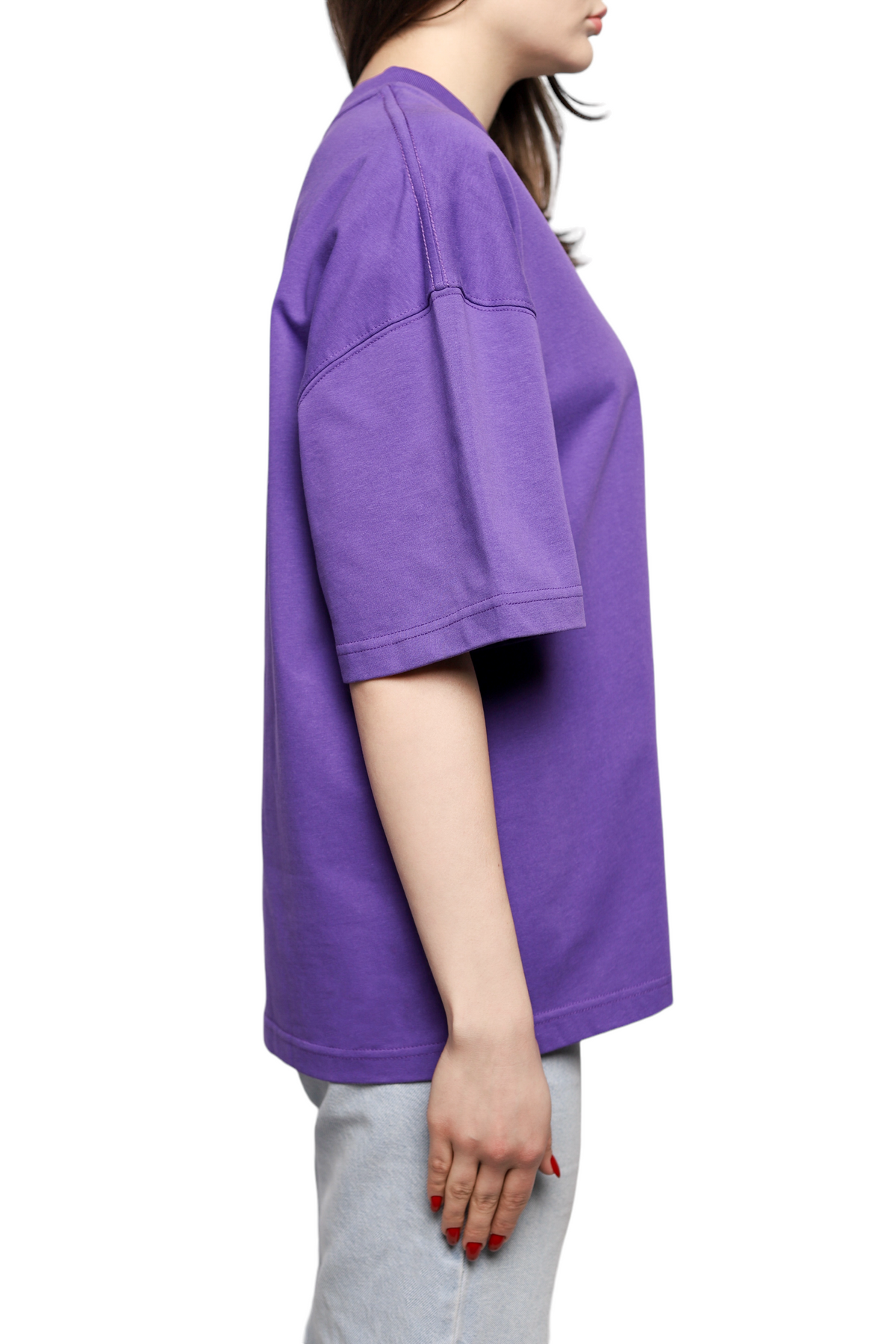 AMI Paris T-Shirt Tonal Small Ads Purple