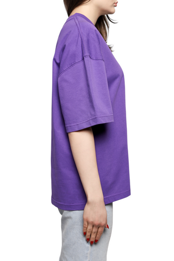 AMI Paris T-Shirt Tonal Small Ads Purple